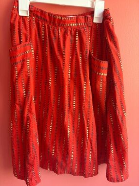 Red Skirt with Pockets
